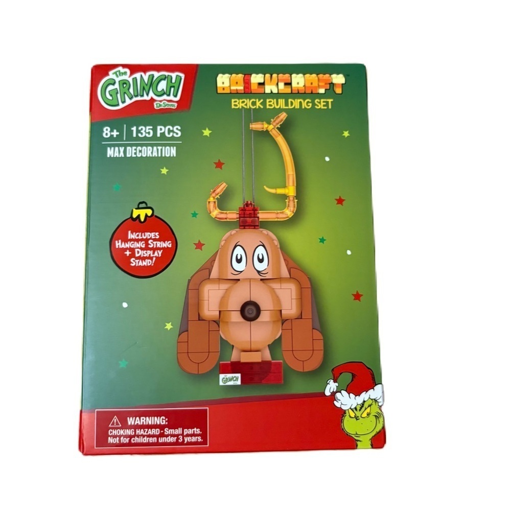 Dr. Seuss The Grinch Brick Building Set Max Dog NEW Toy